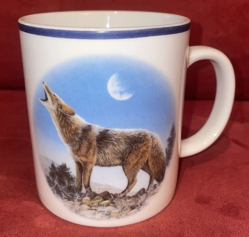Howling Wolf National Wildlife Federation Coffee Cup Mug 14 oz. EUC