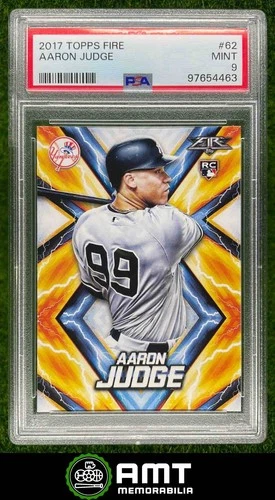 Aaron Judge RC PSA 9 2017 Topps Fire New York Yankees #62 4463