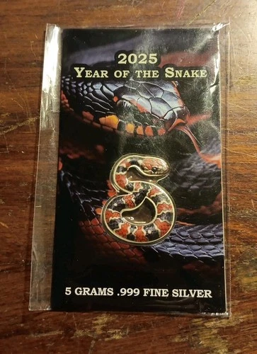 2025 Year Of The Snake, 5 Grams .999 Fine Silver