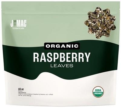 J Mac Botanicals, Organic Red Raspberry Leaf, Herbal tea 16 ounce bag 200+ cu...