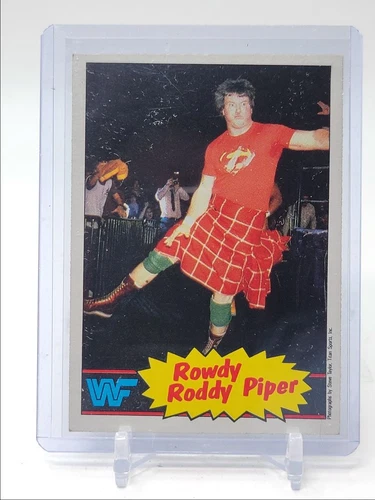 ROWDY RODDY PIPER 1985 TOPPS TITAN SPORTS WWF #7 A Q2289