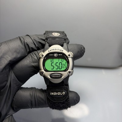 Timex Unisex T47852 Expedition Mid-Size Digital CAT Black Fast Wrap Strap Watch