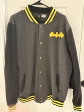 DC Comics Batman Snap Front Varsity Jacket Boys Size 14 or XL