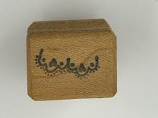 Raindrops on Roses Wood Mounted Rubber Stamp Hearts Swirl 1993