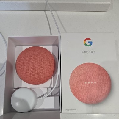 Google Nest Mini - Smart Speaker 2. Generation - Coral Pink 