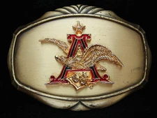 OI23121 VINTAGE 1978 **ANHEUSER-BUSCH** EAGLE LOGO BEER BREWING CO. BELT BUCKLE