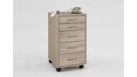 Rollcontainer Freddy BüRocontainer Rollschrank Rollwagen Sonoma Eiche SäGerau