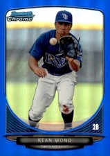 2013 Bowman Chrome Mini Kean Wong #17 Blue Refractor /99 (RC)