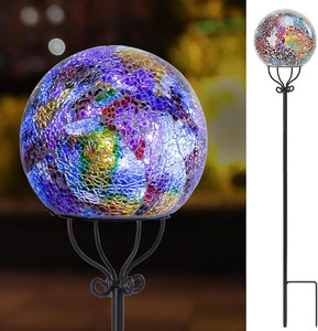 VCUTEKA Solar Outdoor Lights Garden Decor Mosaic Solar Garden Lights Waterproof