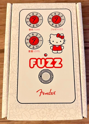 Fender x Hello Kitty Fuzz White Guitar Effect Pedal Compact