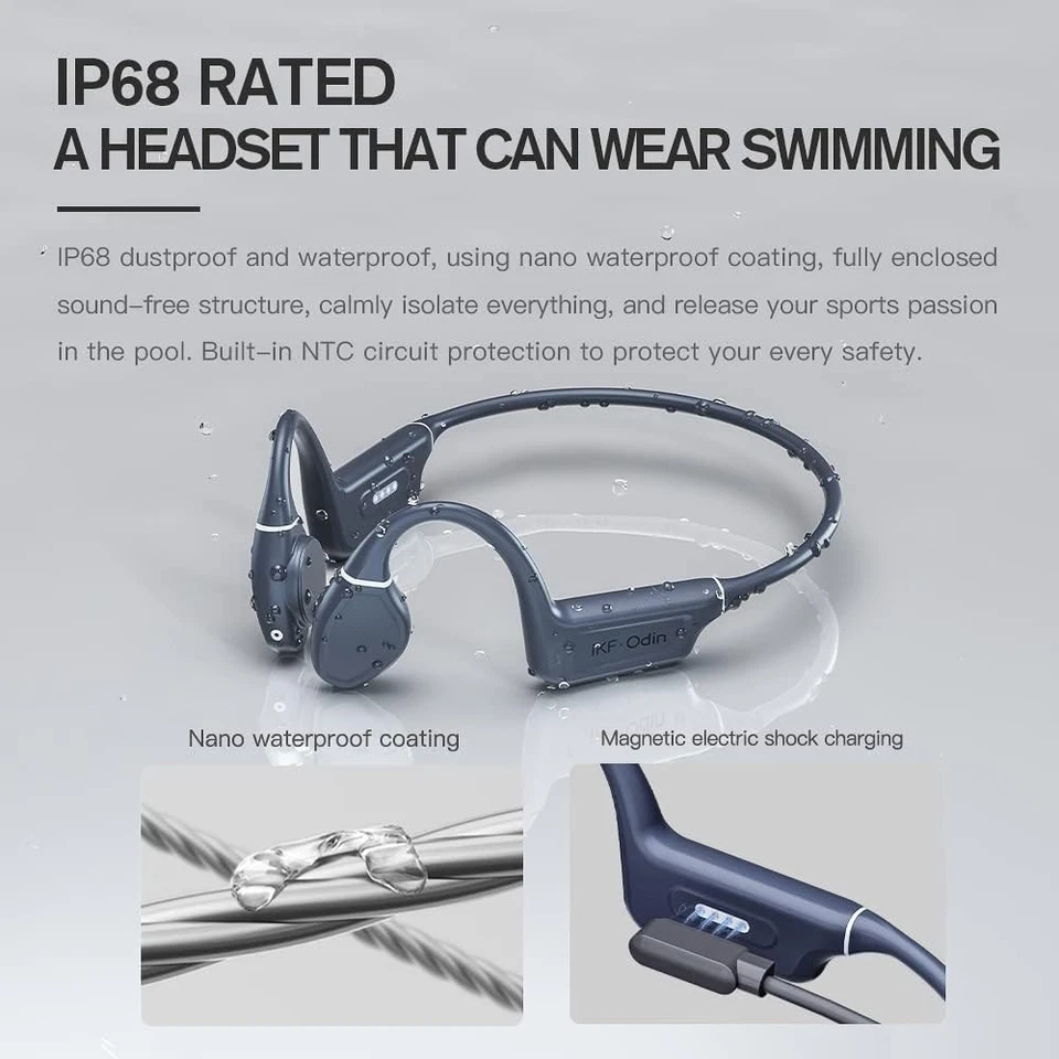 Waterproof Bone Conduction Bluetooth Headphones Open-Ear with Built-in Mic - Image 4 of 4