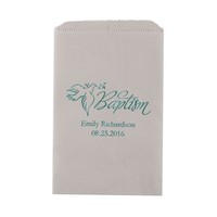 50 Baptism Personalized Printed Flat Religious Party Favor Bags 50 Baptism Personalized Printed Flat Religious Party Favor Bags