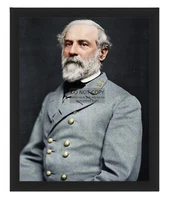 ROBERT E. LEE CONFEDERATE CIVIL WAR GENERAL COLORIZED 8X10 FRAMED PHOTOGRAPH