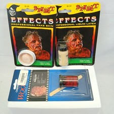 LOT OF 3 FAKE SKIN LIQUID LATEX BURN SCAR WOUND EFFECT ALL NEW