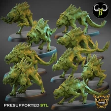 Sanguine Hunters  | Daemon | 3D Printed Miniature | Clay Beast Creation |