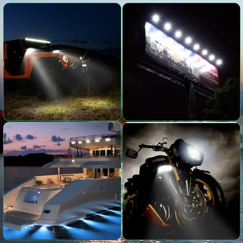 2X LED Work Lights 6 Inch 48W 12V Driving Strip Flood Beam light Bar SUV Offroad - Picture 9 of 10
