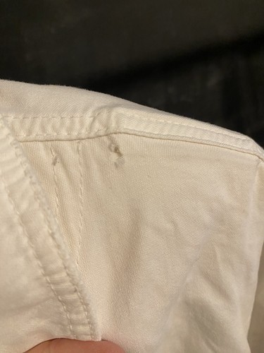 VTG Gene Ewing Bis Wrinkled Rich Denim Neiman Marcus White Button Down S Sunwash - Picture 6 of 11