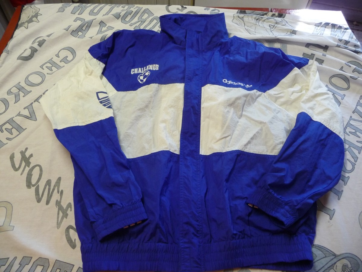 Vintage 80s 90s Adidas Nylon Soccer Track Jacket Windbreaker w 