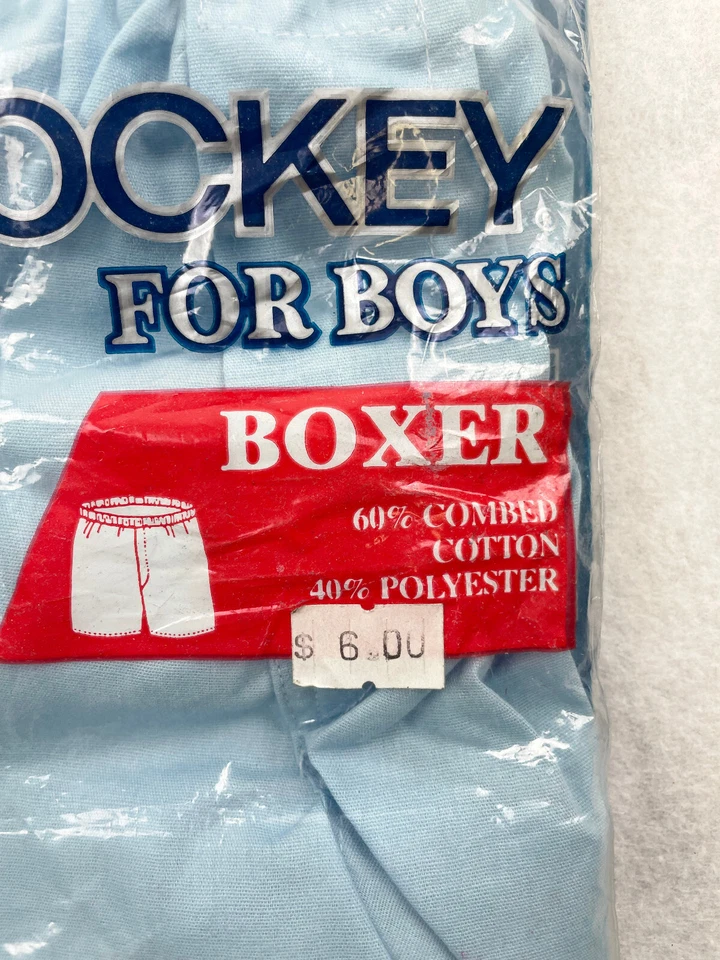 复古 1990 年男孩足球拳击短裤 - 蓝色 - S 码 6-8 - 全新旧库存  — 第 2/4 张图片