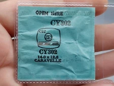 Germanow-Simon Mach (GS) CY302 Watch Crystal 14.0x12.8 NOS Part Caravelle Glass