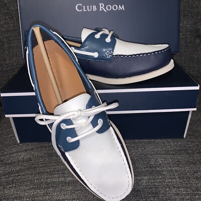 Club Room Men's Boat Shoes Size 7 Color: NavyTwo Tone | eBay