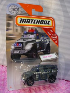 2019 Matchbox 59 Mbx S W A T Gray Swat Truck White Green