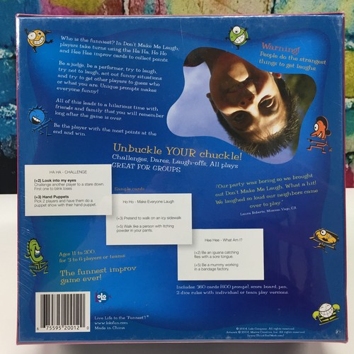 Don't Make Me Laugh 2004 Board Game Party Funny Comedy Chuckles Gift Sealed NEW! - Picture 7 of 24