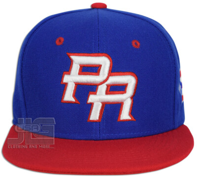 Puerto Rico Snap back Hat Flag 3D PR Flat Bill Rico Baseball Acrylic Cap NEW