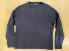J crew sweater men  s large navy blue crew neck pullover Organic Cotton