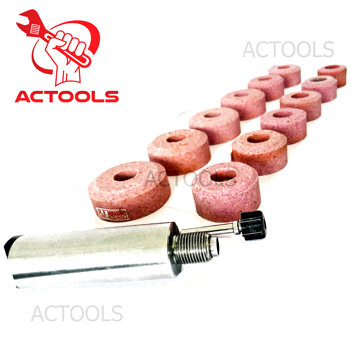 Sioux Valve Seat Pink Grinding Wheels Set 12 Pcs Stone +Holder