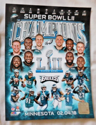 2018 Super Bowl LII Champions Philadelphia Eagles 02-04-18 NFL 8x10 ...