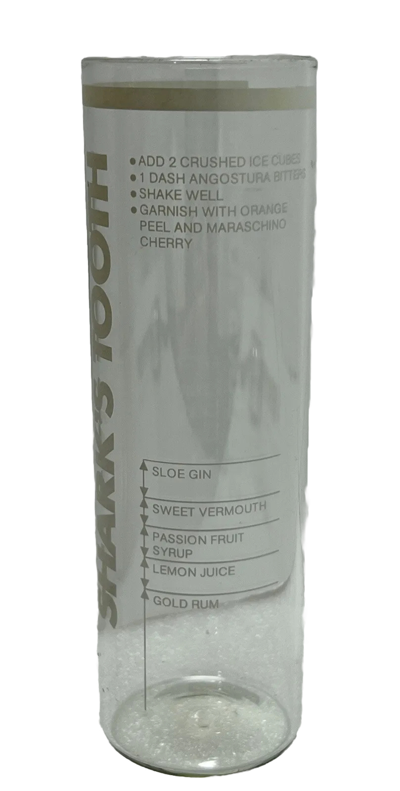 Shark Tooth Drinking Glass-Fun Piece For Your Bar-8 Ounce Capacity