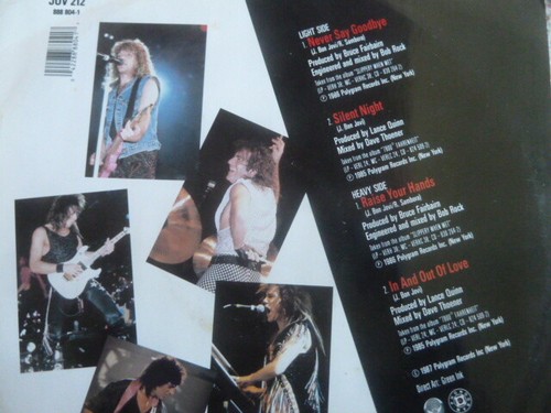 Bon Jovi Rare 12" Record Never Say Goodbye/Silent Night 2 more songs.UK 1988 - Picture 4 of 9