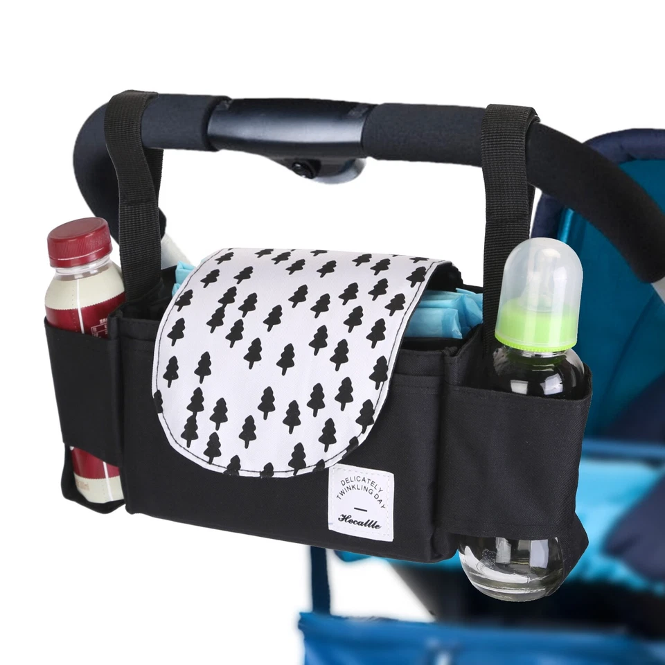 Universal 6 Pockets Diaper Bag Baby Stroller Organizer Bag with Cup Holders - Image 3 of 4