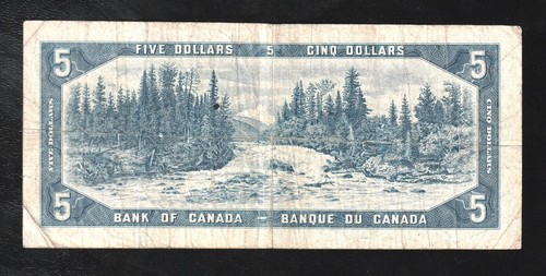 π¨π¦ CANADA $ 5 Dollars, 1954 * Beattie Coyne * BC 39A * QE II - Picture 2 of 2