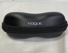 Vintage VOGUE Eyeglasses Sunglasses Zip Up Hard Case Black