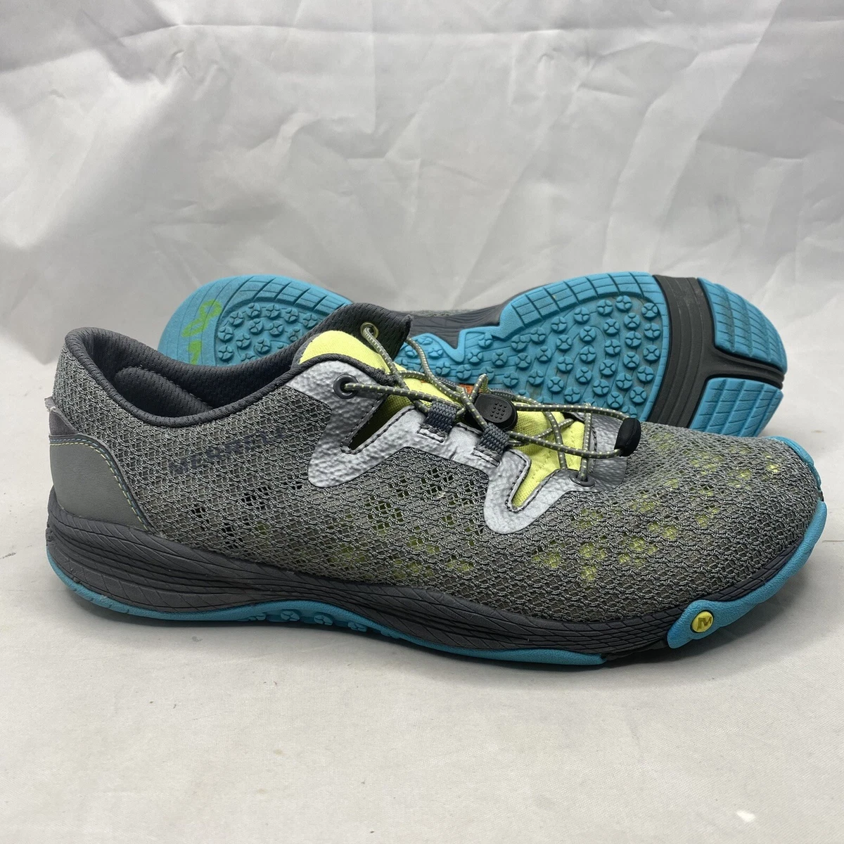 Merrell All Out Shine Trail Running Shoes Barefoot Black Blue J06332 Womens  9M