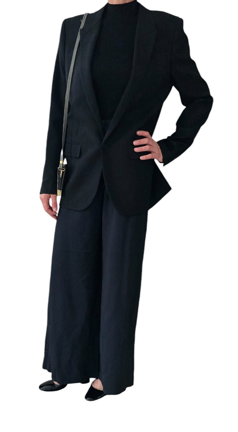 Giacca blazer lana Saint Laurent Paris jacket nera taglia FR 44 = DT 42