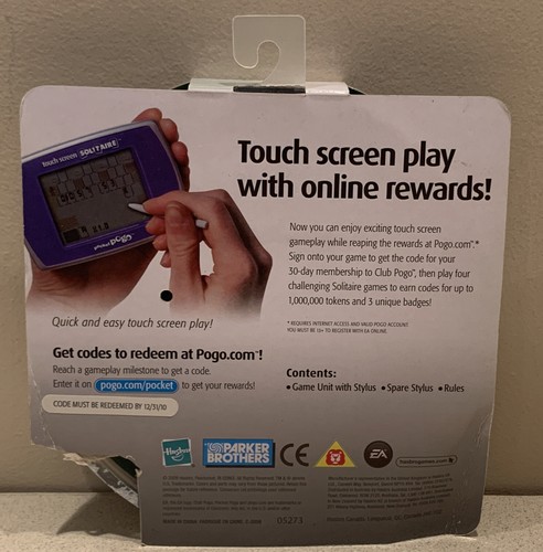 Pocket Pogo Solitaire Touch Screen Handheld Game. Hasbro (2009). NEW - Picture 2 of 4