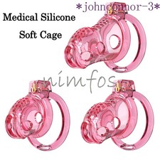 2025 NEW 3D Printed 3 Color Cage Male Chastity Device Mini Lock Flat Rings