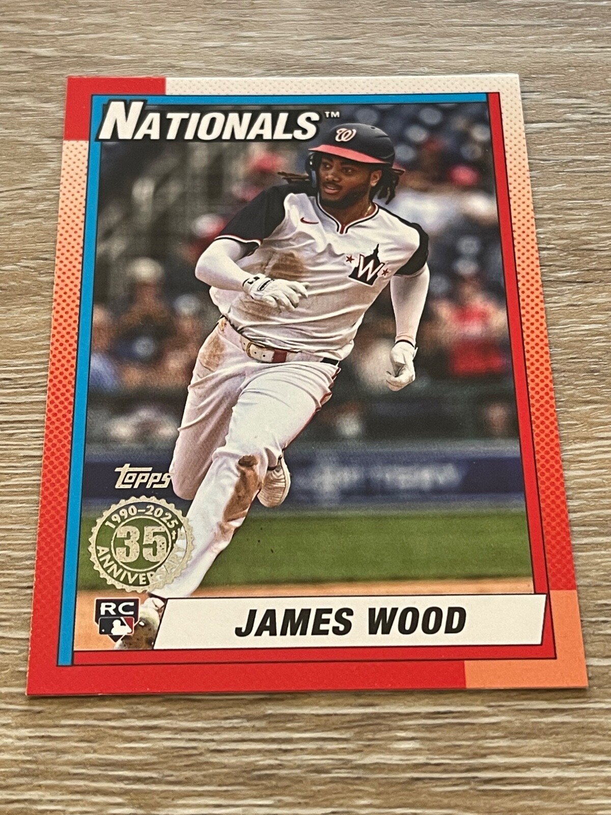 James Wood RC 2025 Topps Series 2 - 1990 Baseball #90B2-47 Washington Nationals