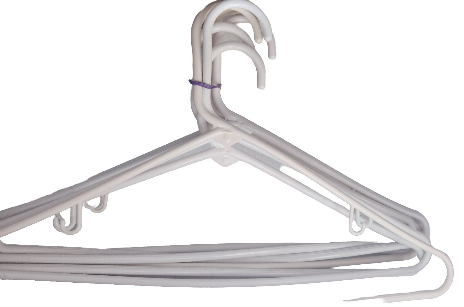 Plastic Clothes Hangers Set of 7 White Hangers Shirt Coat Pants Organize Closet