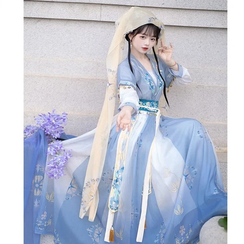 Cosplay Hanfu Dress Chinese Ancient Traditional Women Set Carnival Fairy Costume - Picture 9 of 20