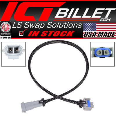 ICT Billet AC Compressor Clutch Wire Harness Extension 24'' LS Vortec Relocation
