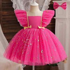Girls Dress Ruffles Kids Birthday Princess 1-5 Yrs Gowns Wedding Party Dresses