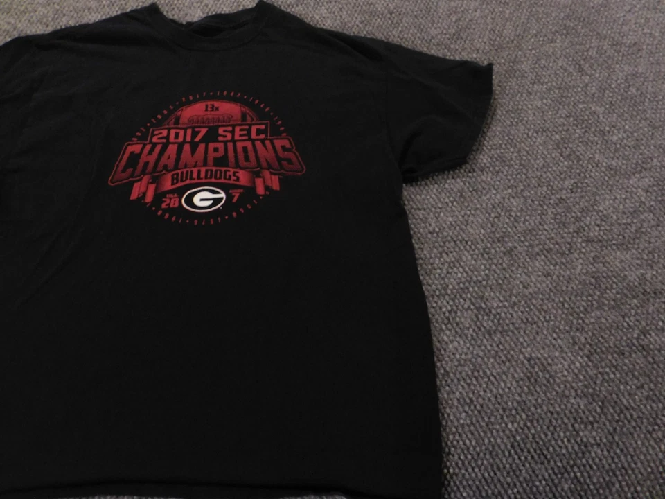Camiseta para hombre Georgia Bulldogs extra grande negra 2017 sec champions fútbol Foto 2 de 4