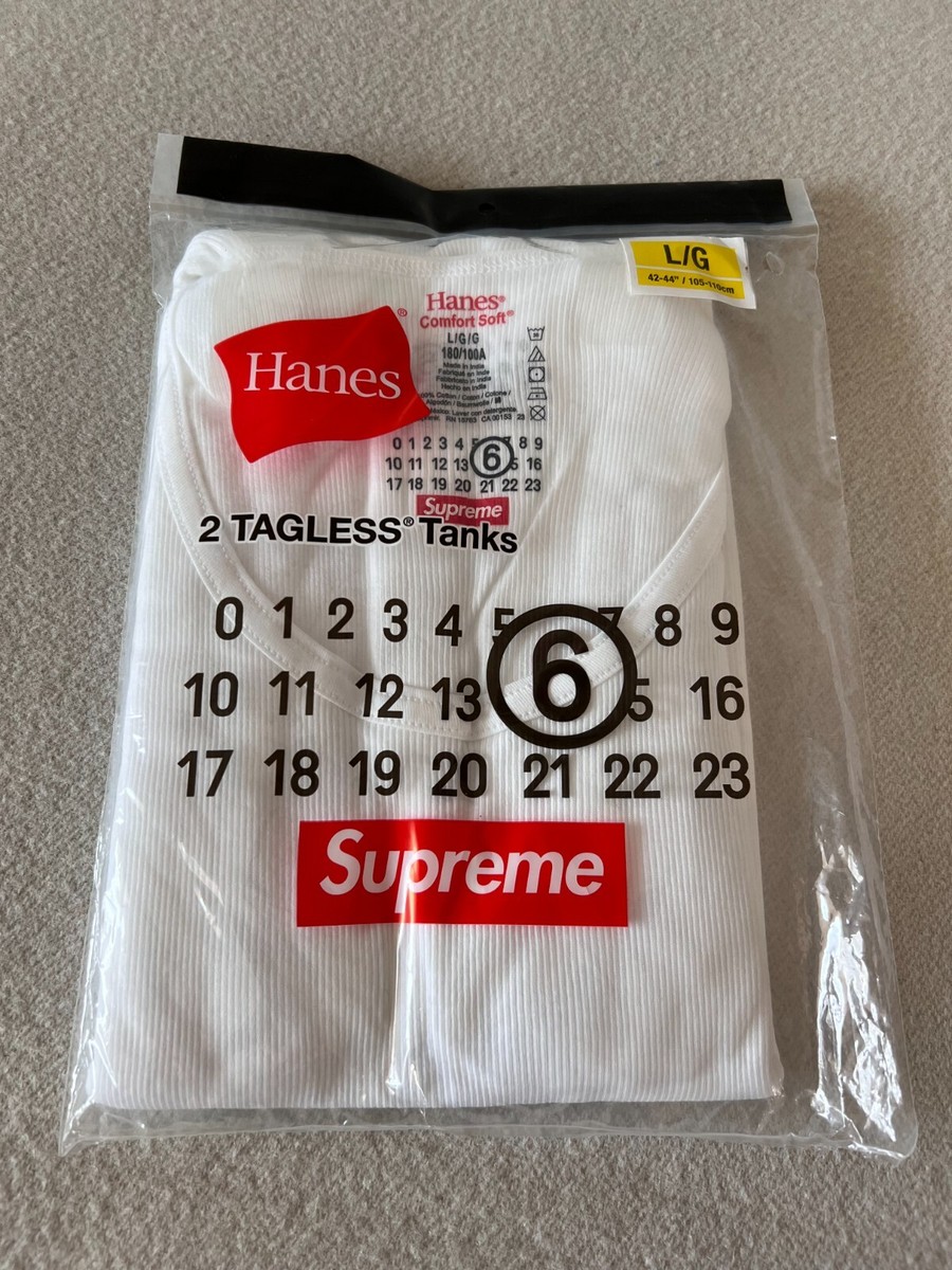 Supreme x MM6 Maison Margiela x Hanes Tagless Tank 2 Pack