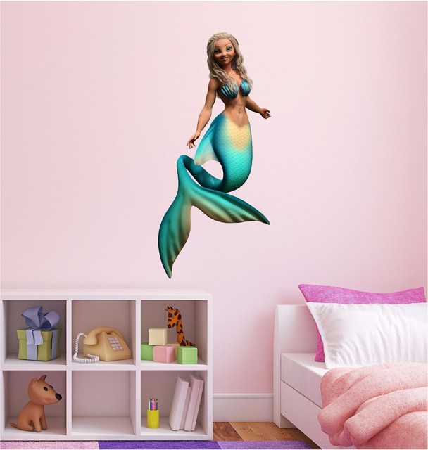 Mermaid 2 Wall Decal Vinyl Sticker Graphic Ocean Fantasy Wall Art