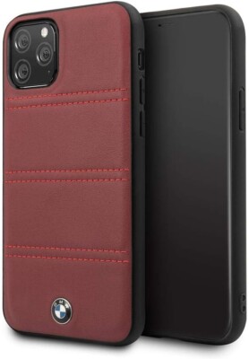 Original BMW SignatureDebossed Logo Impact Leder Hülle für Apple iPhone 11 Pro
