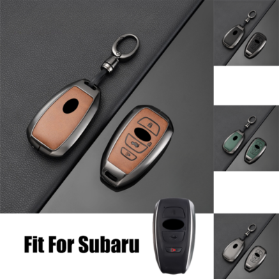#ad Zinc Alloy Leather Car Key Case Cover For Subaru Forester BRZ WRX Impreza Legacy $26.28